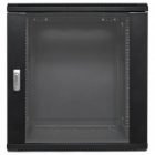 Шкаф настенный EKF 19 TERACOM PRO 12U 600х450 мм дверь стеклянная с замком-ручкой черный изображение 2