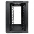 Шкаф настенный EKF 19 TERACOM PRO 12U 600х450 мм дверь стеклянная с замком-ручкой черный изображение 10