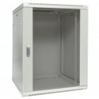 Шкаф настенный EKF 19 TERACOM PRO 12U 600х450 мм дверь стеклянная с замком-ручкой серый изображение 2