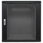 Шкаф настенный EKF 19 TERACOM PRO 12U 600х600 мм дверь стеклянная с замком-ручкой черный изображение 2