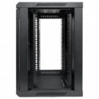 Шкаф настенный EKF 19 TERACOM PRO 12U 600х600 мм дверь стеклянная с замком-ручкой черный изображение 6