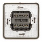 Переключатель двойной скрытой установки ЭРА Эксперт 11-1526-01 10А IP55 белый изображение 3