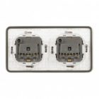 Розетка 2-я скрытой установки ЭРА Эксперт 11-2524-01 2х2P+E 16А шторки г-я IP55 белый изображение 3