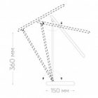 Светильник светодиодный настольный Feron DE1725 10W, 4000K, 230V, диммируемый, складной, белый изображение 3