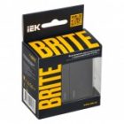 Выключатель 2-клавишный ИЭК BRITE с индикацией для отелей 10А черный (ВС10-2-9-БрЧ) изображение 2