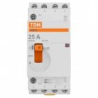 Контактор модульный с ручным управлением TDM КМ63/4-25А 4НО 230В АС 2 модуля изображение 2