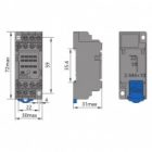 Розетка Chint CZY14A-E для реле JZX-22F(B)/4Z,NJX-13FW(B)/4ZS 4 контакта (R) изображение 2
