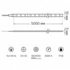 Лента светодиодная Gauss 5050/60-SMD 14.4W/m 12V DC холодный белый IP20 (упаковка 5м) изображение 5