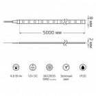 Лента светодиодная Gauss 2835/60-SMD 4.8W/m 12V DC зеленый IP20 (упаковка 5м) изображение 6