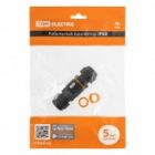 Кабельный коннектор TDM I-образный 3-х контактный IP68 черный изображение 4