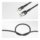 Кабель Rexant USB-A – Lightning для Apple 2,4А, 1м, в черной нейлоновой оплетке, с LED подсветкой изображение 3