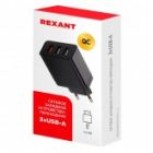 Сетевое зарядное устройство Rexant-переходник 3xUSB адаптер, 30W черное изображение 6
