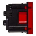 Розетка Daccord Metra45 45° 2К+З без шторок винтовой зажим 2М, красная изображение 4