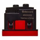 Розетка Daccord Metra45 2К+З 45° со шторками винтовой зажим 2М, красная изображение 3
