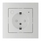 Умная розетка AtlasDesign Sber & Systeme Electric 2P+E 16А шторки Zigbee L+N, белый изображение 2
