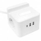 Удлинитель EKF Куб, 2х2Р+Е шторки, 3USB 3А быстрая зарядка подставка ночник, кабель 1,3м 1мм2 PROxim изображение 12