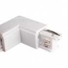 Коннектор для трехфазного шинопровода JazzWay 3P PTR CL-WH OUT угловой внешний белый изображение 5