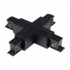 Коннектор для трехфазного шинопровода JazzWay 3P PTR CX-BL X-образный черный изображение 4