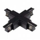 Коннектор для трехфазного шинопровода JazzWay 3P PTR CX-BL X-образный черный изображение 3