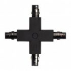 Коннектор для трехфазного шинопровода JazzWay 3P PTR CX-BL X-образный черный изображение 2
