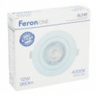 Светодиодный светильник Feron AL540 12W 4000K 960Lm белый, круглый встраиваемый d95/D115x16mm изображение 8