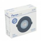 Светодиодный светильник Feron AL540 5W 4000K 400Lm черный, круглый встраиваемый d65/D75x16mm изображение 10