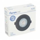 Светодиодный светильник Feron AL540 7W 4000K 560Lm черный, круглый встраиваемый d77/D90x16mm изображение 6