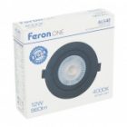Светодиодный светильник Feron AL540 12W 4000K 960Lm черный, круглый встраиваемый d95/D115x16mm изображение 9