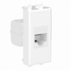 Розетка DKC Avanti компьютерная RJ-45 модульная кат.6 1 модуль без шторок белое облако изображение 2