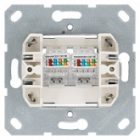 Интернет-розетка RJ45 Jasmart G двойная категория 5, белый глянцевый изображение 2