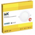 Светильник светодиодный ИЭК LED ДВО 1607 18Вт 4000K 1260Lm IP20 круг белый d200/D220x23mm изображение 2