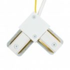 Коннектор Feron LD1021С угловой для шинопровода с проводом, белый, для CAB1007 изображение 3