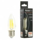 Лампа филаментная светодиодная свеча Feron PRO LB-1208 C35 8W 4000K 220V E27 1300Lm холодный свет изображение 8
