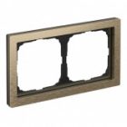 Рамка Systeme Electric ArtGallery Pure 2 поста металл, латунь изображение 2