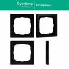 Рамка Systeme Electric ArtGallery Pure 1 пост металл, оникс изображение 7
