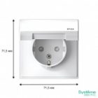 Розетка Systeme Electric ArtGallery 2P+E 16А со шторками и крышкой IP44 белая изображение 3