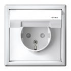 Розетка Systeme Electric ArtGallery 2P+E 16А со шторками и крышкой IP44 белая изображение 5
