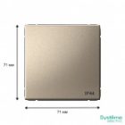 Одноклавишный переключатель Systeme Electric ArtGallery 10A IP44 шампань изображение 3