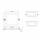 Светильник светодиодный квадратный ЭРА LED 2-9-6K LED 9W 6500K 220V d135 D145 (5055398673775) изображение 7