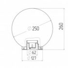 Светильник садово-парковый ЭРА НТУ 02-60-255 шар дымчатый призма D250mm Е27 изображение 6