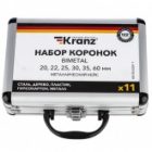 Набор биметаллических коронок Kranz Bimetal (20/22/25/30/35/60) 11 предметов в металлическом кейсе изображение 4