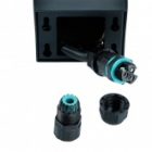 Розетка уличная Feron TM200 2х2P+E 16A IP44 70х70х300мм, черный изображение 9