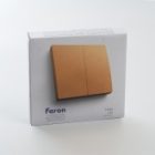 Выключатель дистанционного управления 2-клавишный Feron TM82 (не требует питания) золото изображение 5
