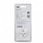 Зарядное устройство с держателем ИЭК Т-03/01 1 место 2P+E 16А 2хUSB A+C 20Вт бело-черный изображение 3