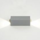 Светодиодный настенный светильник Feron AL52 MINI 2x1W 4000K 170Lm серый 25x25x82mm изображение 9