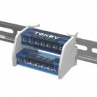 Шина на DIN-рейку в корпусе (кросс-модуль) Tokov Electric 2 группы по 7 отверстий 100А изображение 4