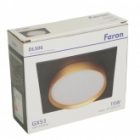 Светильник потолочный встраиваемый Feron DL506 под лампу GX53 15W 230V черный + золото, квадратный изображение 10