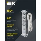 Удлинитель ИЭК Comfort У04К 4 мест 4х2P+PE заземление шторки 16А USB A+C 20Вт 3м 3х1,5мм2 белый изображение 8