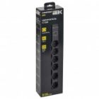 Удлинитель ИЭК Comfort У06К 6 мест 6х2P+PE заземление шторки 16А USB A+C 20Вт 1,5м 3х1,5мм2 черный изображение 4