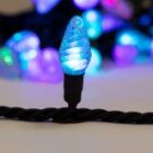 Гирлянда мультишишки 10м, черный каучук, IP65 230V 100LED, цвет RGB изображение 2